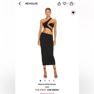 Revolve Black Noemi MIDI Dress - ItsNBD